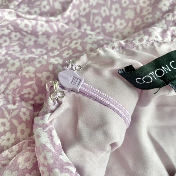 NWT Red Dress Boutique Purple Puff Sleeve Dress w/ Lace Up Open Back - Picture 14 of 16